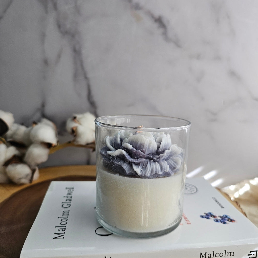 Luxury Peony Candle – Handcrafted Coconut Soy Wax, 8.5 oz