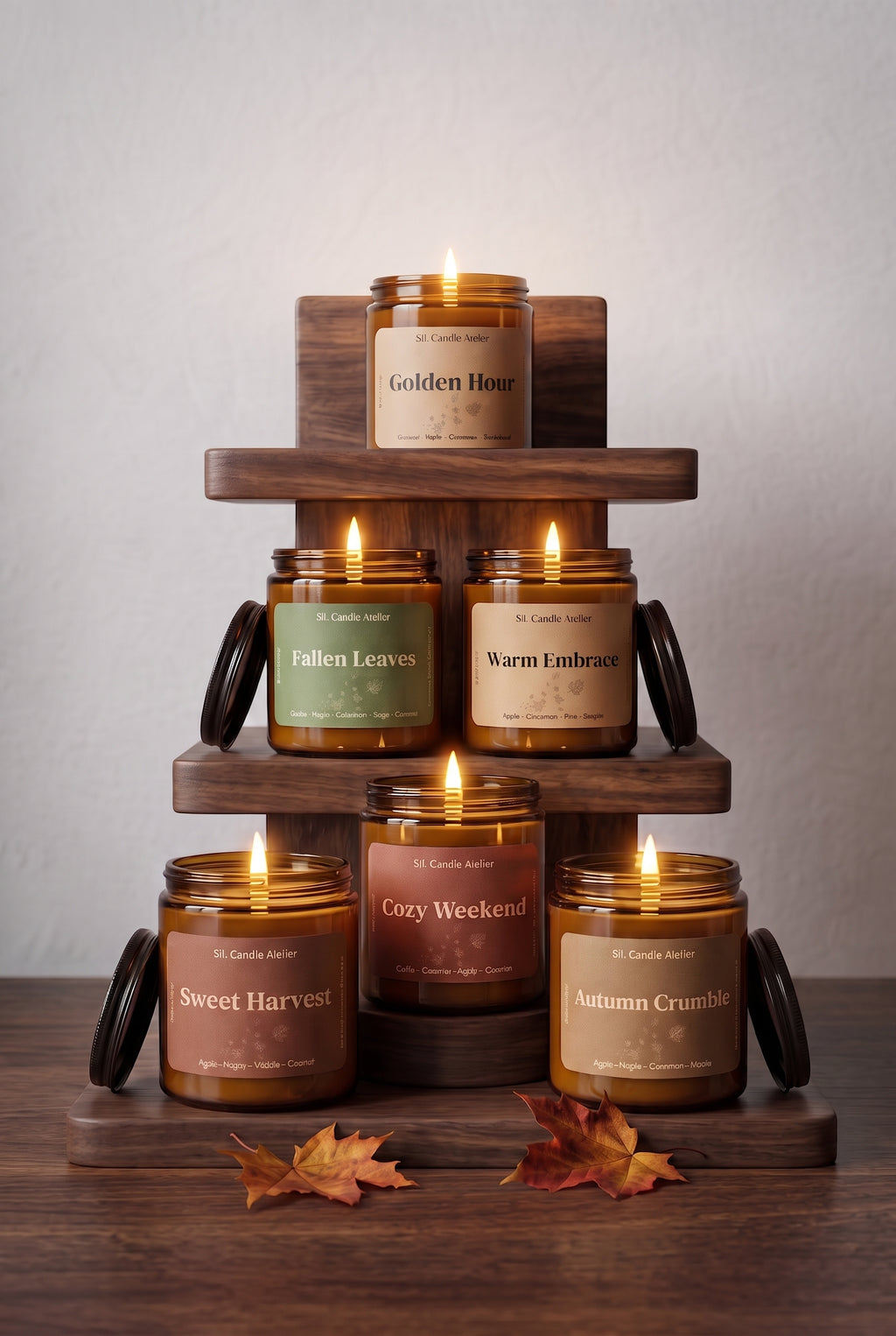 Autumn Aura Collection - Full Set (6 Handcrafted Candles)