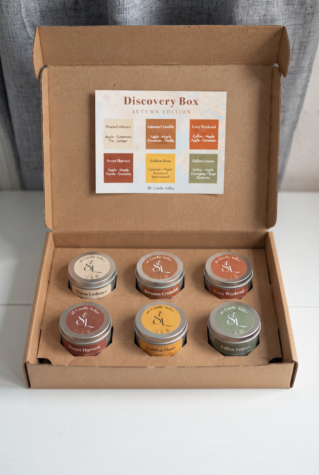 Autumn Edition Discovery Box - Set of 6 Mini Candle Tins
