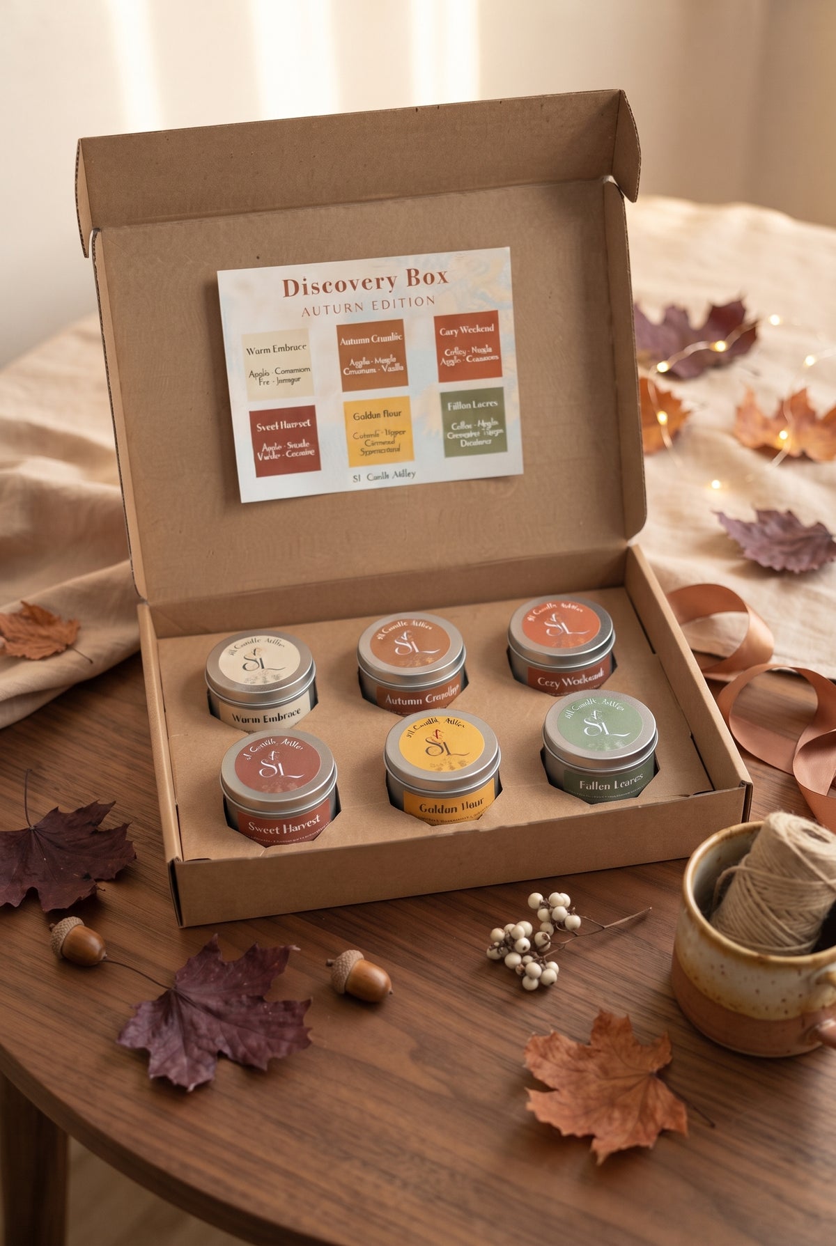 Autumn Edition Discovery Box - Set of 6 Mini Candle Tins