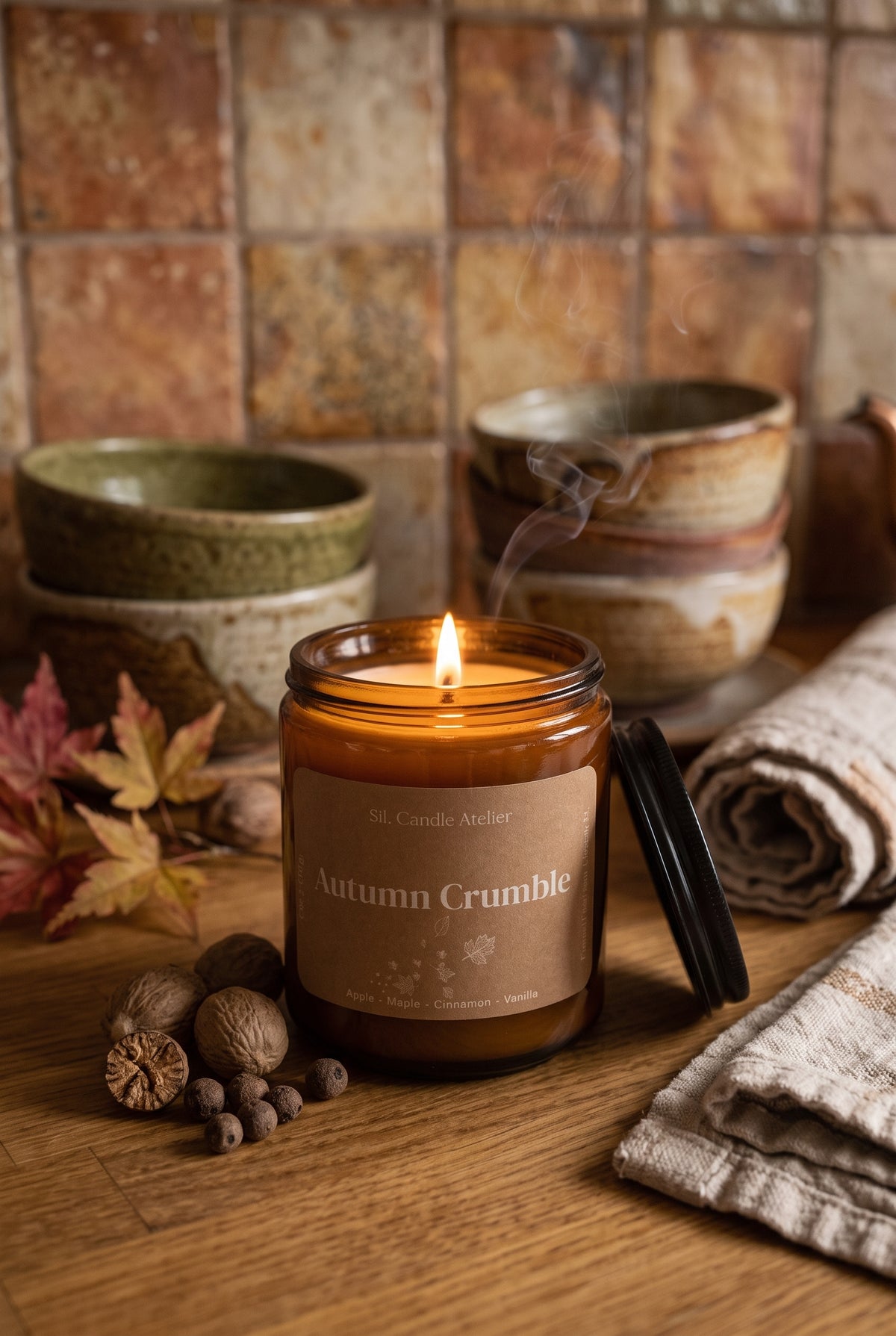 Autumn Crumble Candle - Autumn Aura Collection - 8 oz (226 gr)