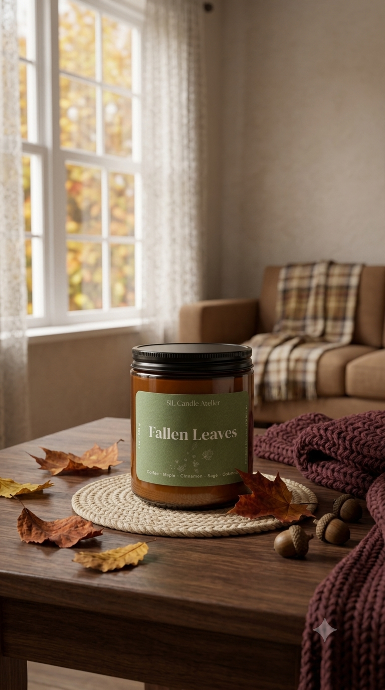 Fallen Leaves Candle - Autumn Aura Collection - 8 oz (226 gr)