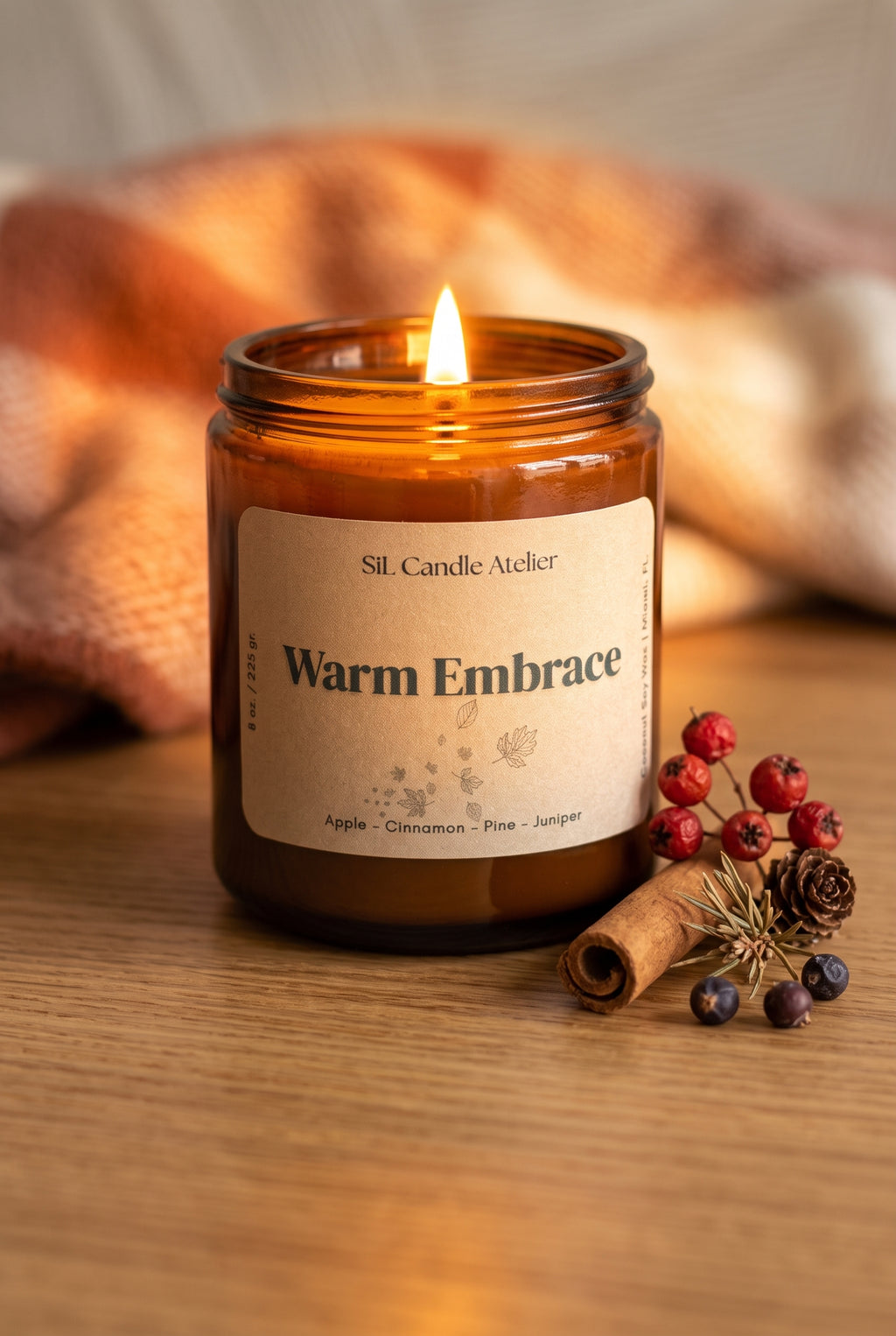 Warm Embrace Candle - Autumn Aura Collection - 8 oz (226 gr)