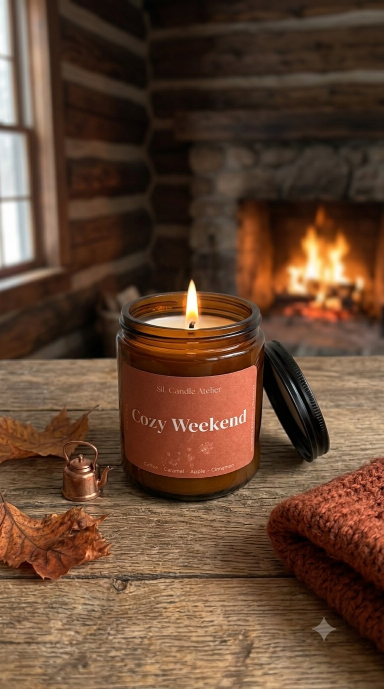 Cozy Weekend Candle - Autumn Aura Collection - 8 oz (226 gr)