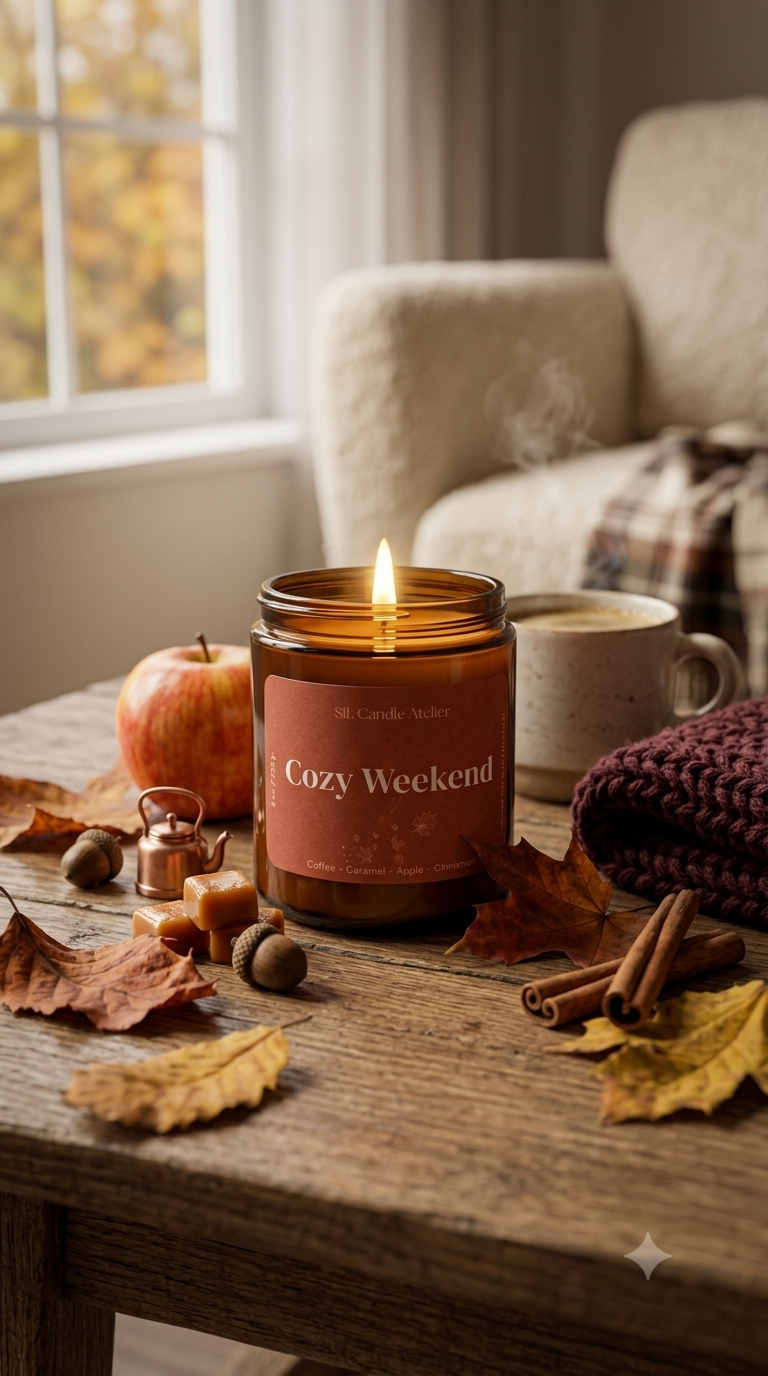 Cozy Weekend Candle - Autumn Aura Collection - 8 oz (226 gr)