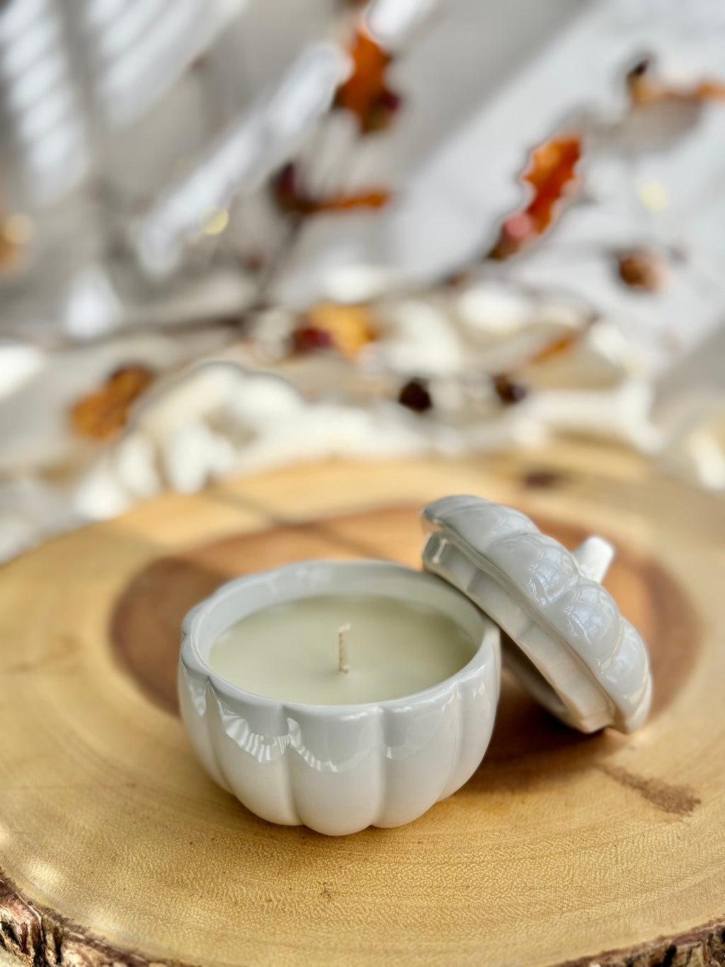 Pumpkin Coffee Cake Candle – 8 oz Coconut Soy Wax, Hand-Poured Fall Scent, Decorative Pumpkin Jar