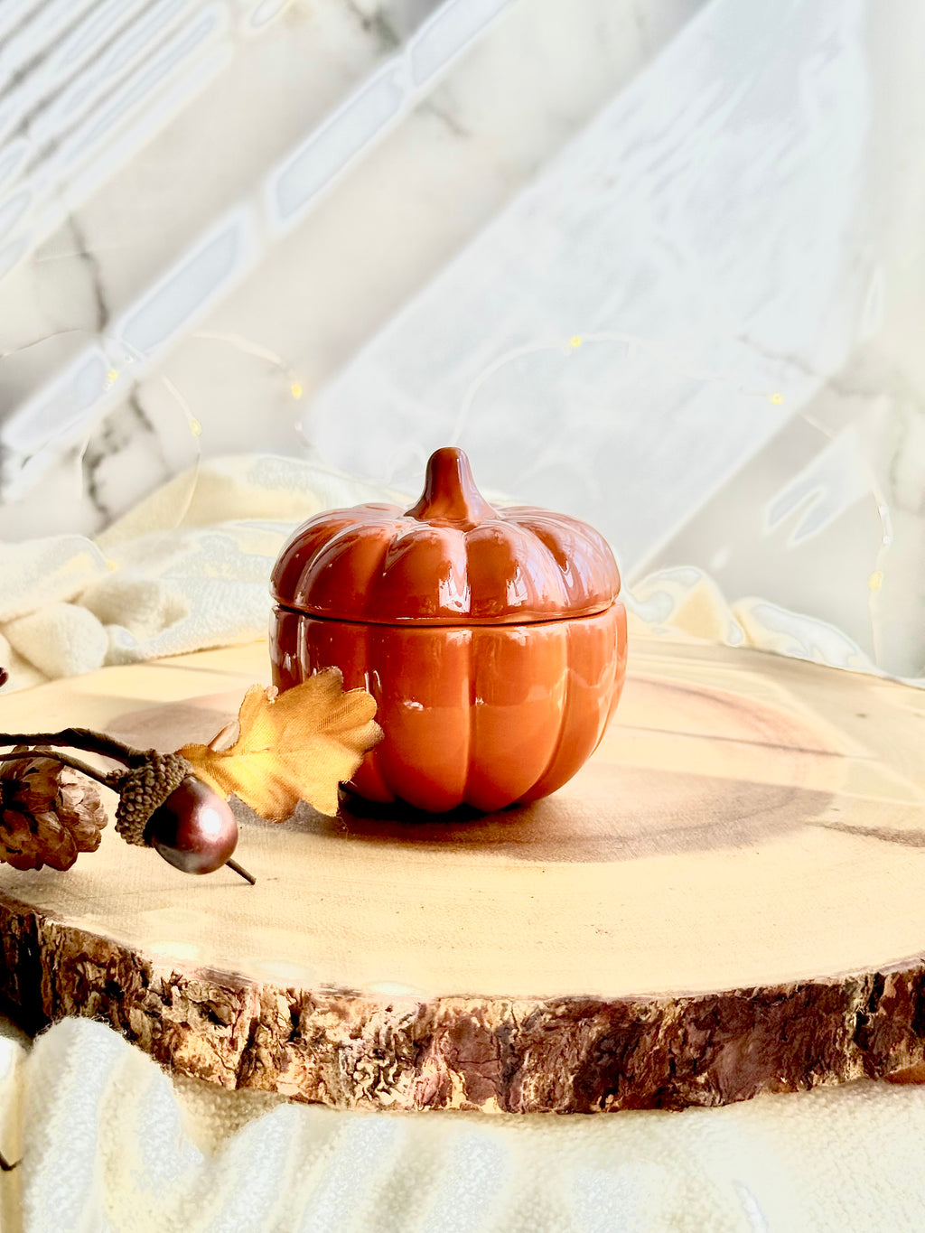 Pumpkin Coffee Cake Candle – 8 oz Coconut Soy Wax, Hand-Poured Fall Scent, Decorative Pumpkin Jar