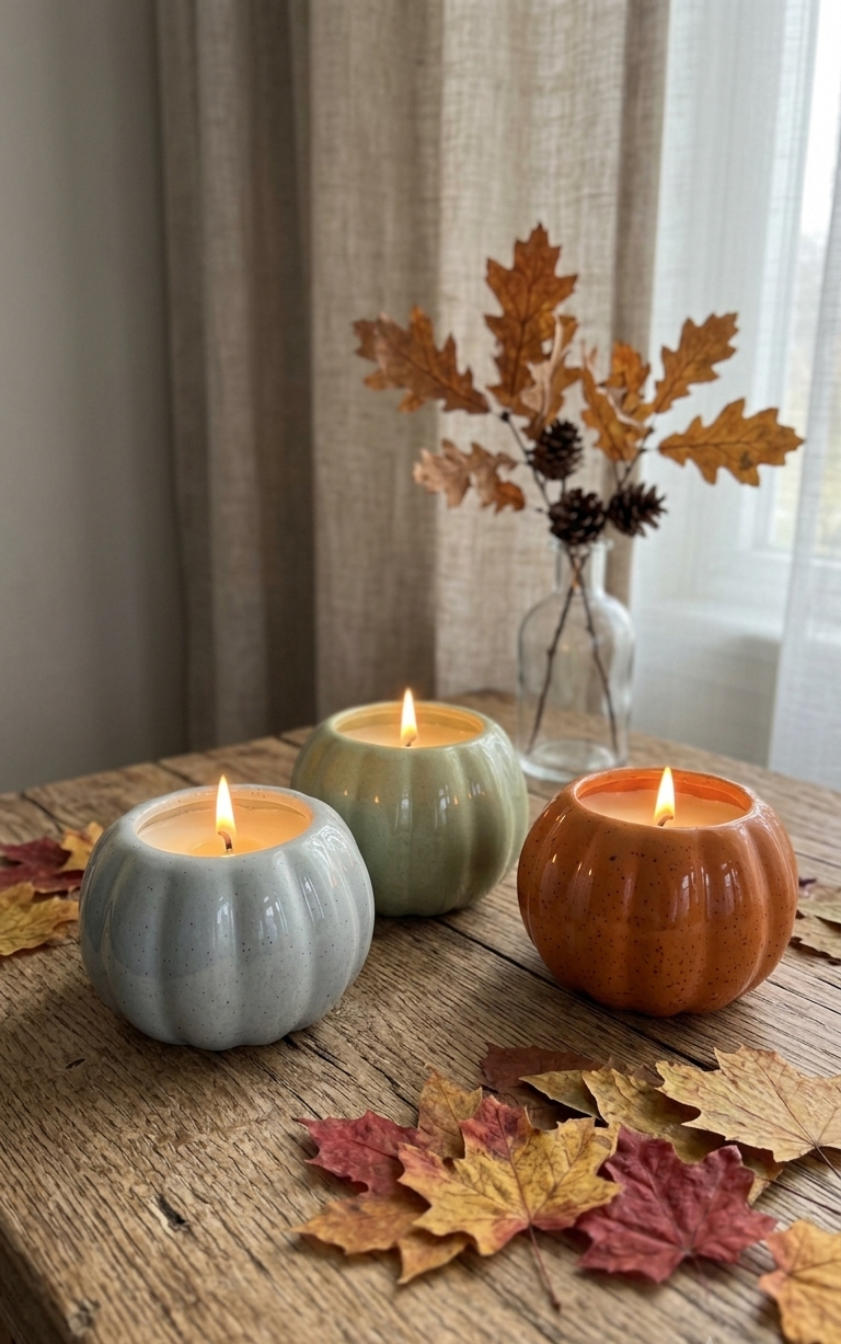 Vela de Cerámica en Forma de Calabaza – Autumn Cashmere (11.7 oz)