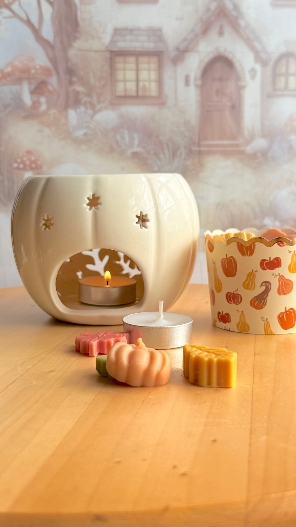 Set de Quemador de Cerámica Calabaza & Wax Melts