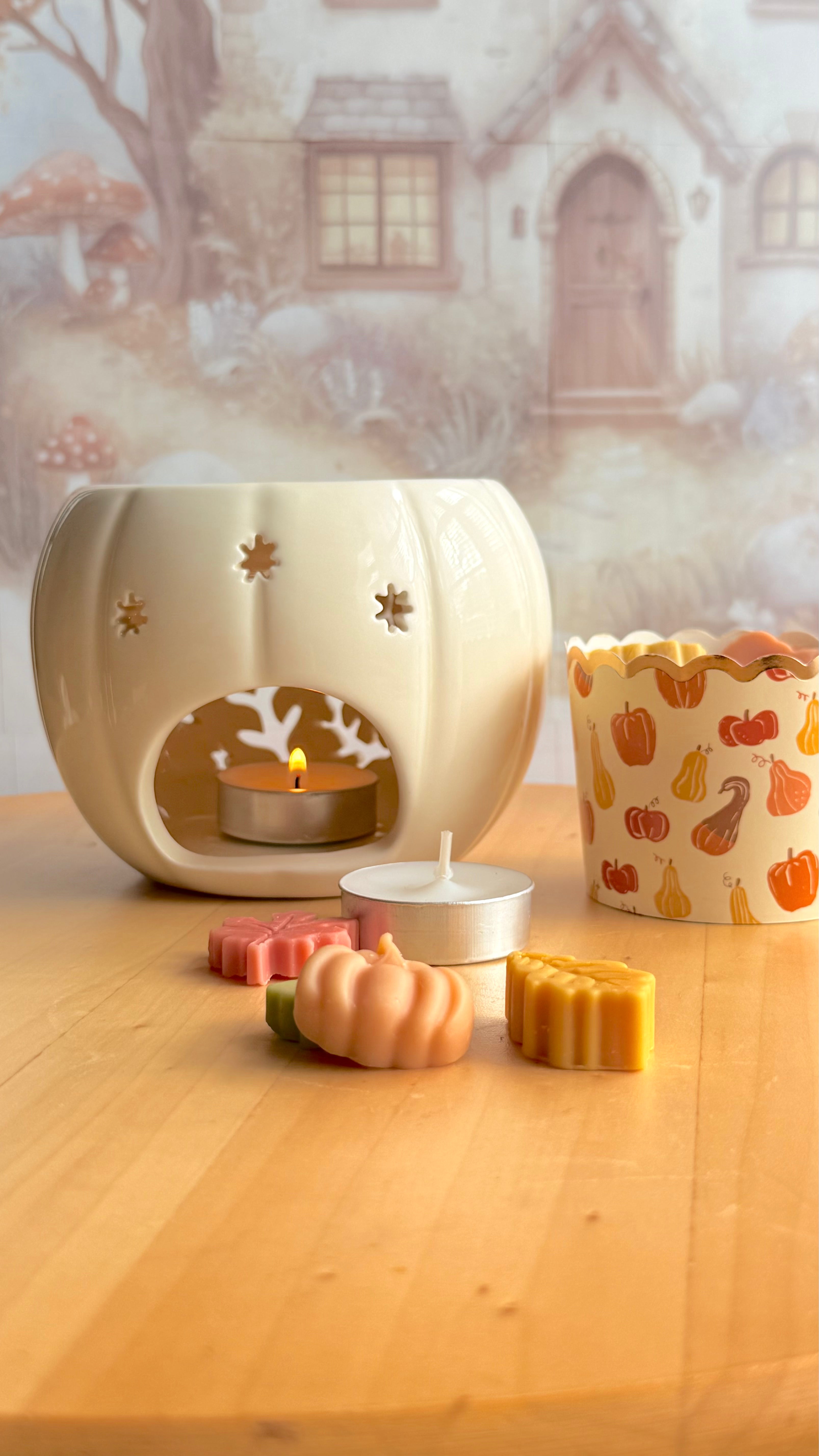 Set de Quemador de Cerámica Calabaza & Wax Melts