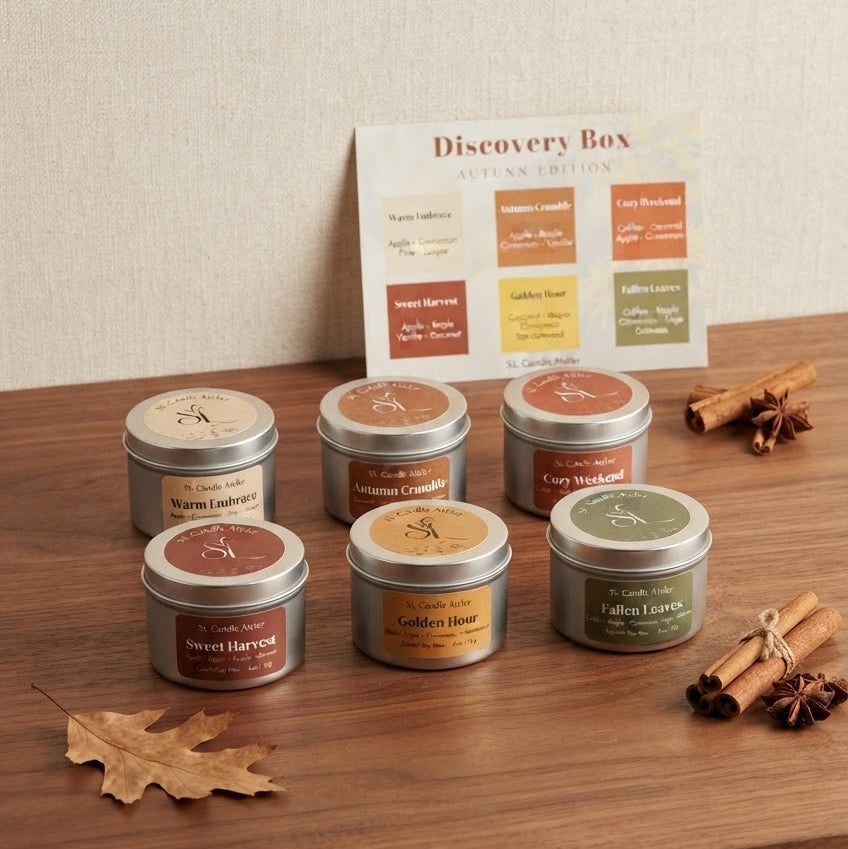 Autumn Edition Discovery Box - Set of 6 Mini Candle Tins