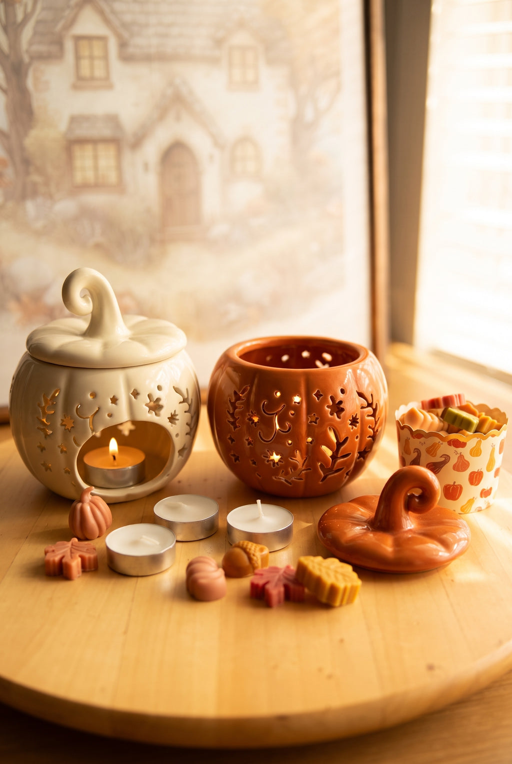 Set de Quemador de Cerámica Calabaza & Wax Melts