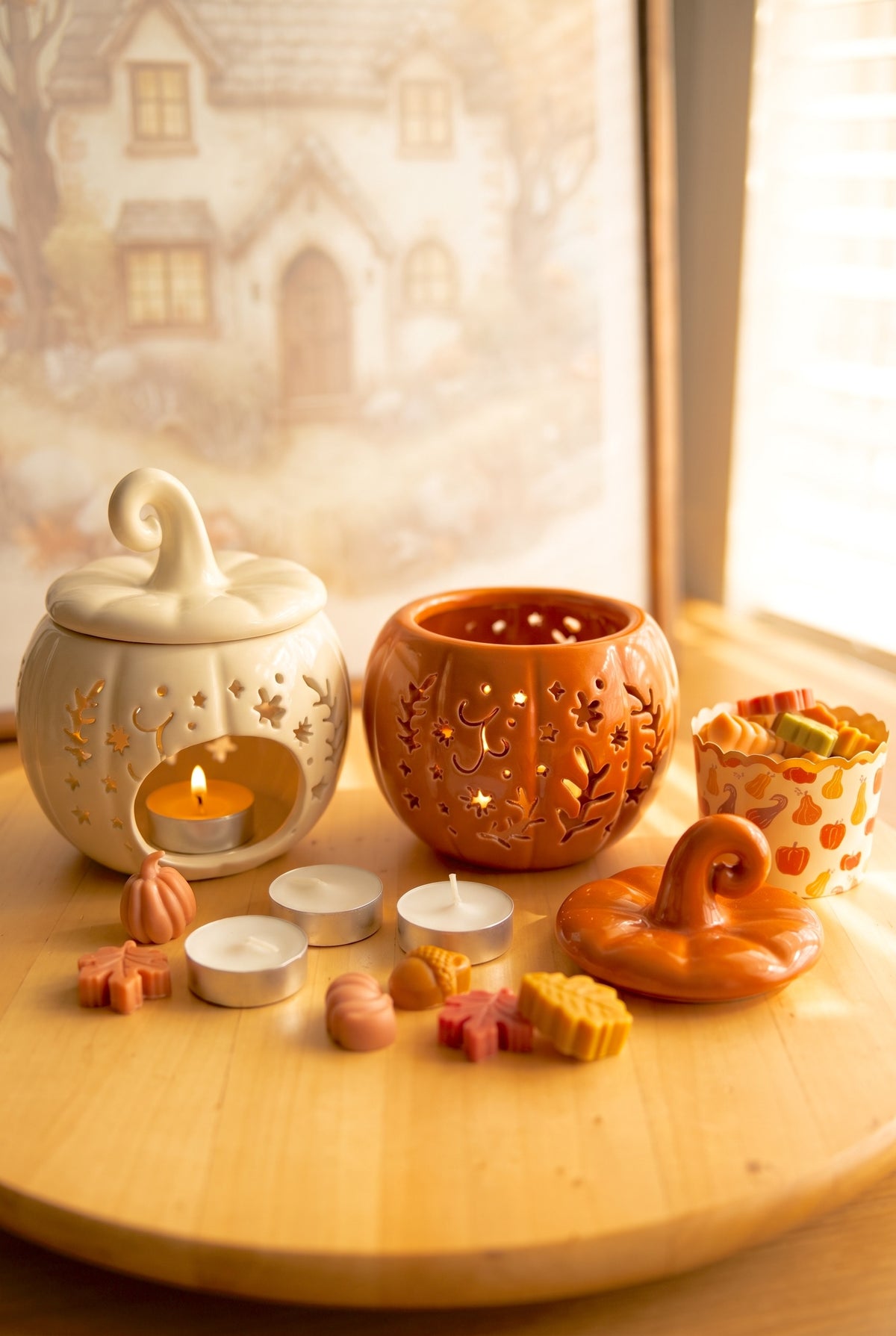 Set de Quemador de Cerámica Calabaza & Wax Melts