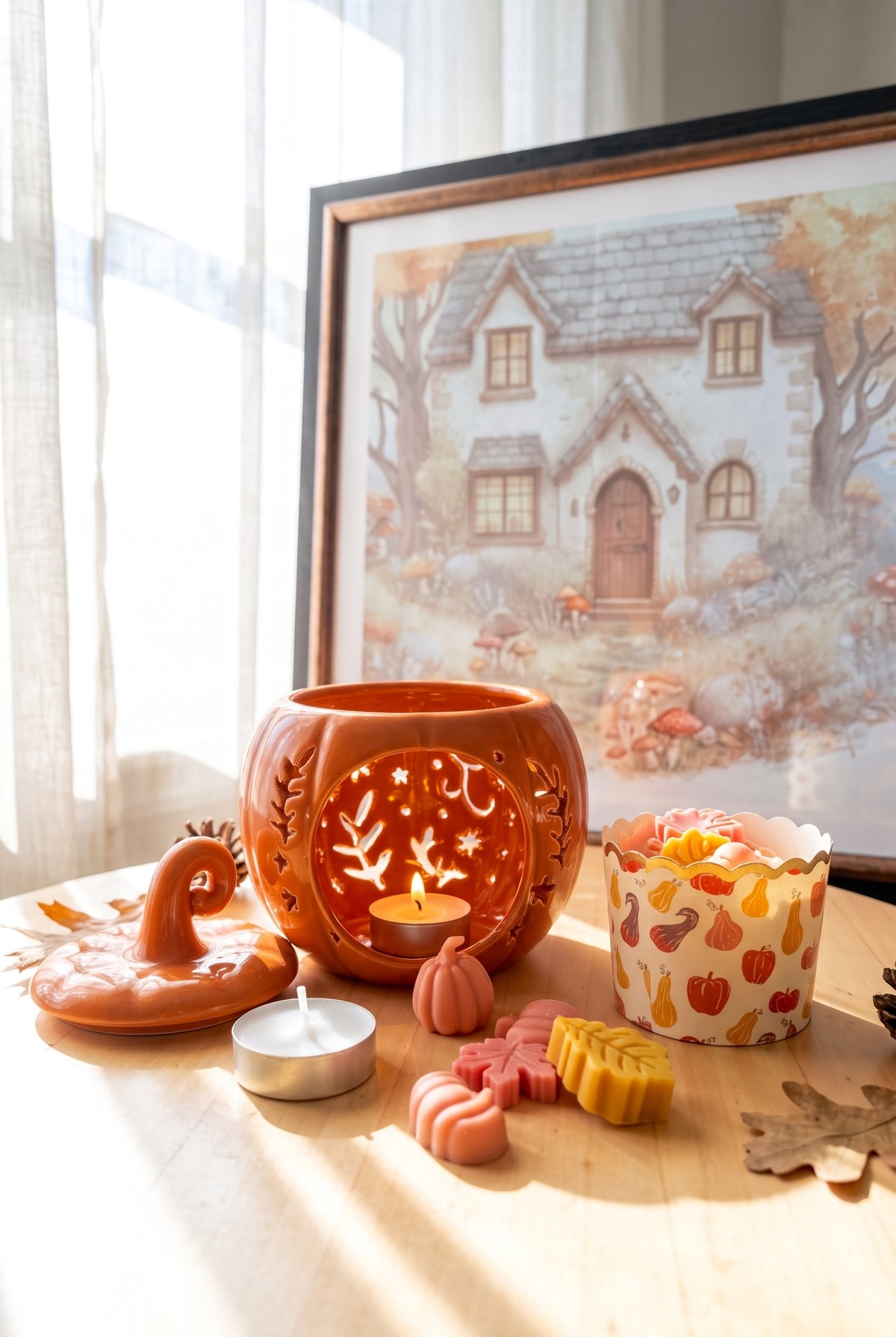 Set de Quemador de Cerámica Calabaza & Wax Melts