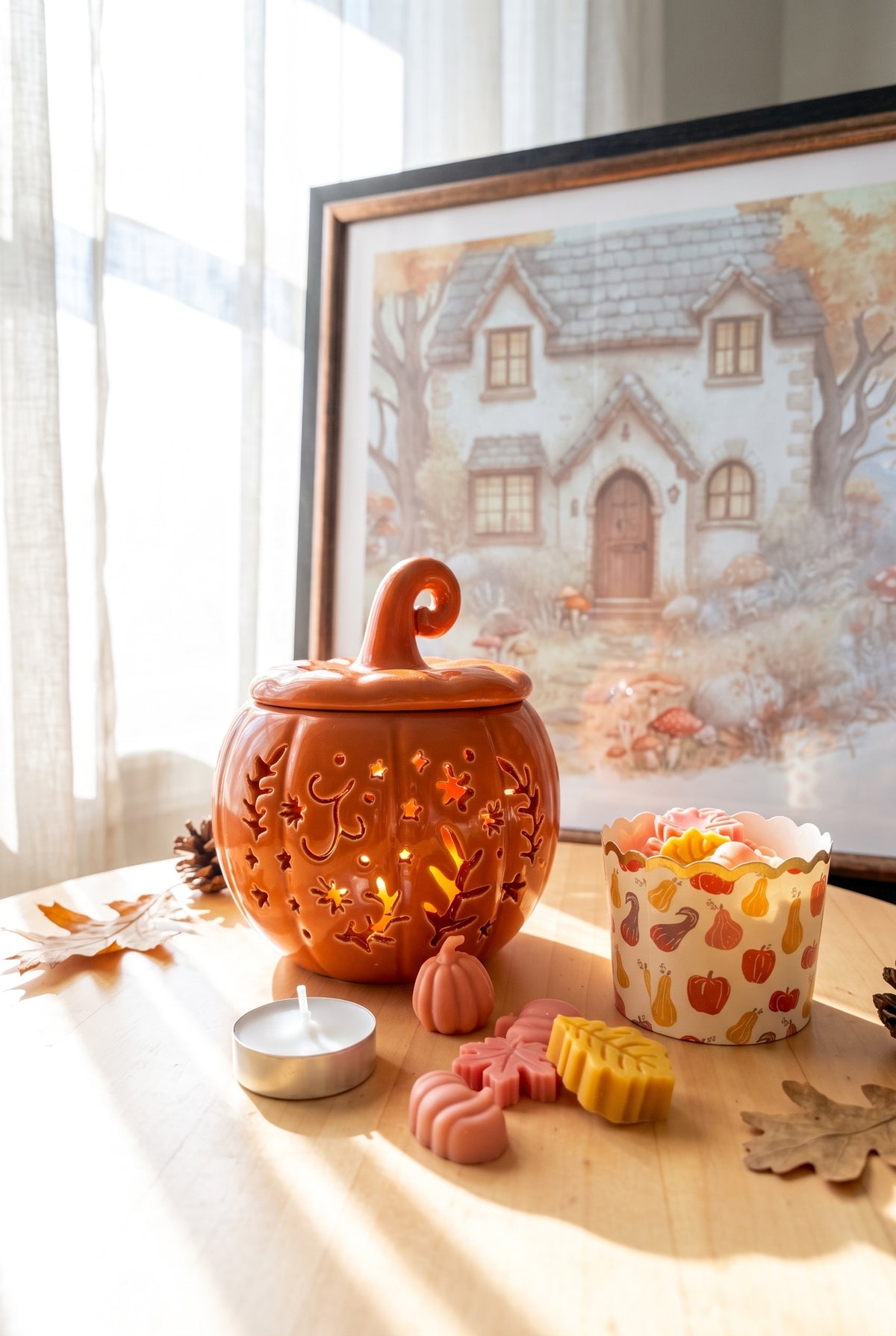 Set de Quemador de Cerámica Calabaza & Wax Melts