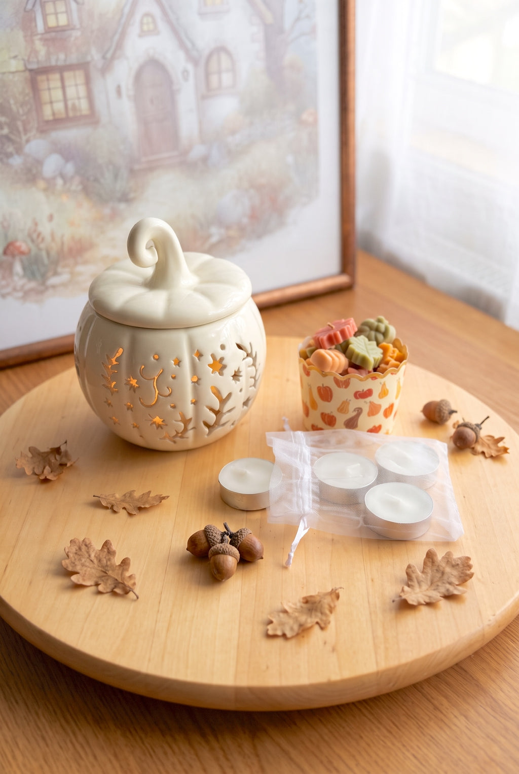 Set de Quemador de Cerámica Calabaza & Wax Melts